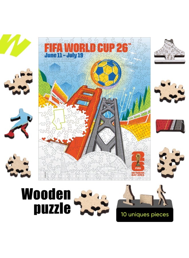 FIFA World Cup FIFA Official Licensed World Cup 2026 Host City San Francisco Bay Area Wooden Jigsaw Puzzle 200 Pieces - Image 2